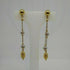 Orecchini oro 18 kt pendenti 2 con pietre verdi colori 4,20 gr | Gioiellitosti.it